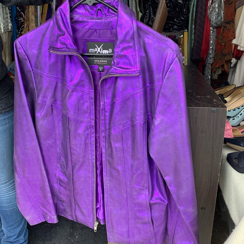 Wilson’s suede and leather leather jacket